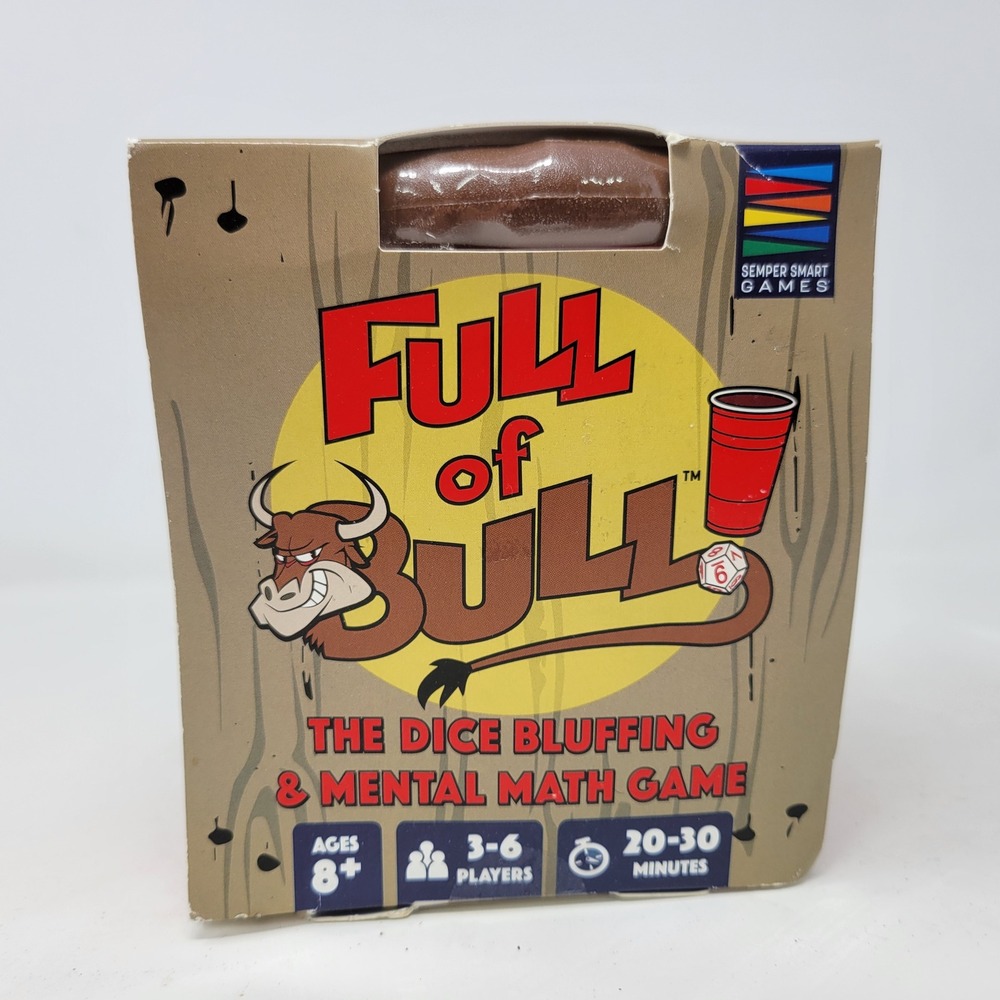 Semper Smart Games Full of‎ Bull Dice Bluffing & Mental Math Game 3-6 Players